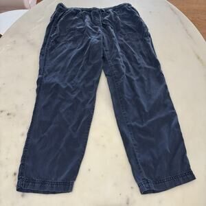 Workshop Women's XL Pull On Drawstring Pants Dark Blue Navy 100% Tencel Casual